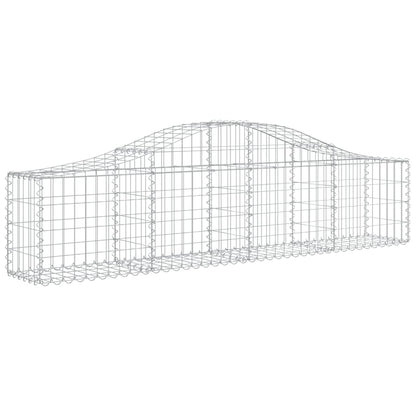 Arched Gabion Baskets 9 pcs 200x30x40/60 cm Galvanised Iron
