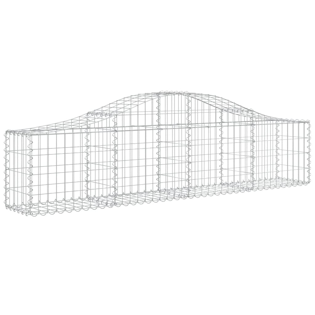 Arched Gabion Baskets 10 pcs 200x30x40/60 cm Galvanised Iron
