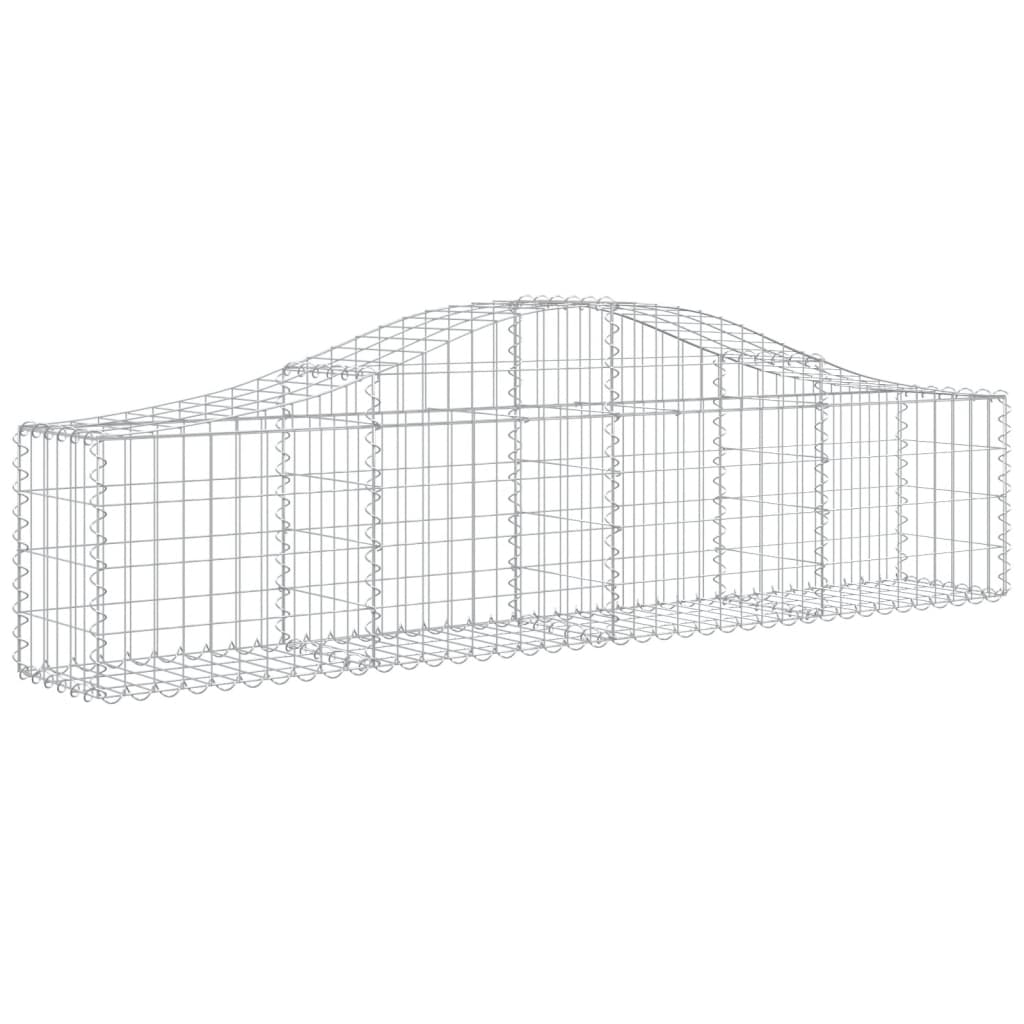 Arched Gabion Baskets 11 pcs 200x30x40/60 cm Galvanised Iron