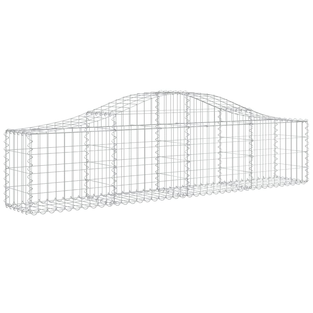 Arched Gabion Baskets 12 pcs 200x30x40/60 cm Galvanised Iron