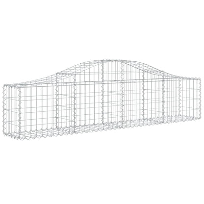 Arched Gabion Baskets 15 pcs 200x30x40/60 cm Galvanised Iron