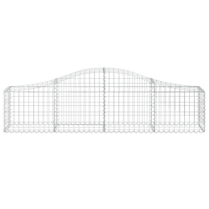 Arched Gabion Baskets 15 pcs 200x30x40/60 cm Galvanised Iron