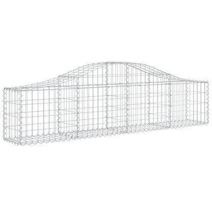 Arched Gabion Baskets 18 pcs 200x30x40/60 cm Galvanised Iron