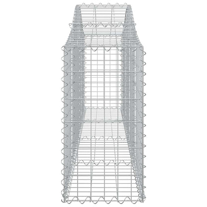 Arched Gabion Baskets 2 pcs 200x30x60/80 cm Galvanised Iron