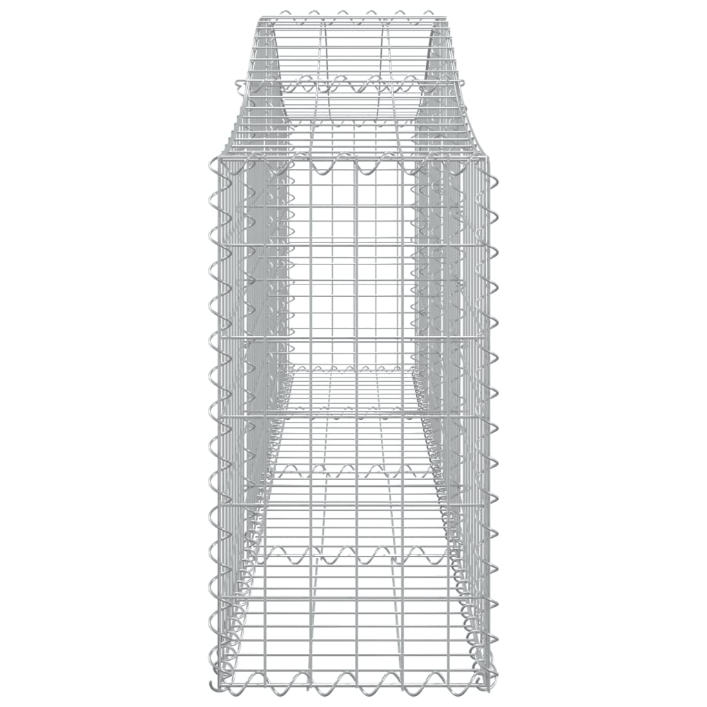 Arched Gabion Baskets 4 pcs 200x30x60/80 cm Galvanised Iron