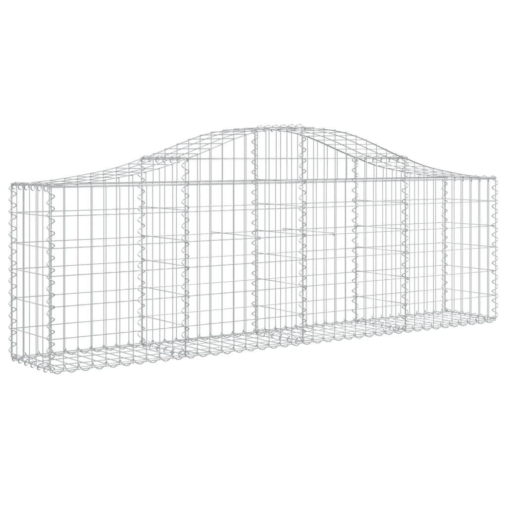 Arched Gabion Baskets 5 pcs 200x30x60/80 cm Galvanised Iron