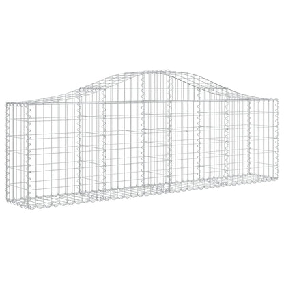 Arched Gabion Baskets 5 pcs 200x30x60/80 cm Galvanised Iron