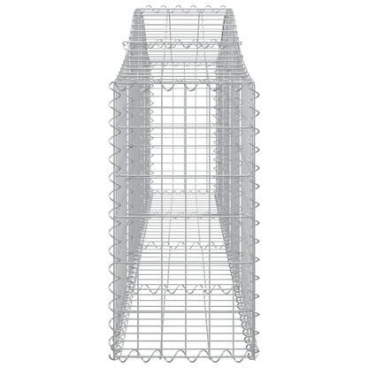 Arched Gabion Baskets 5 pcs 200x30x60/80 cm Galvanised Iron