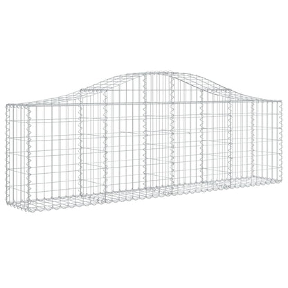 Arched Gabion Baskets 7 pcs 200x30x60/80 cm Galvanised Iron