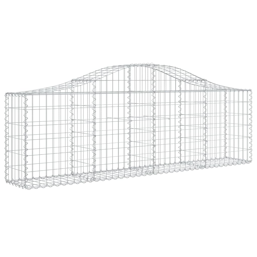 Arched Gabion Baskets 8 pcs 200x30x60/80 cm Galvanised Iron