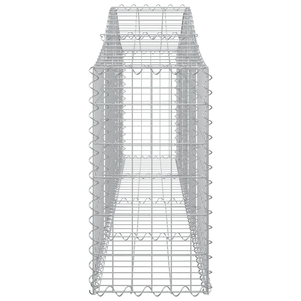 Arched Gabion Baskets 8 pcs 200x30x60/80 cm Galvanised Iron