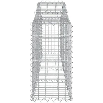Arched Gabion Baskets 8 pcs 200x30x60/80 cm Galvanised Iron