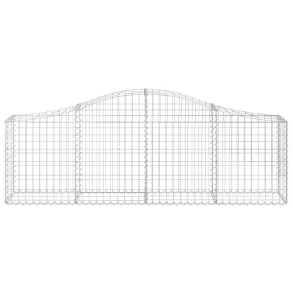 Arched Gabion Baskets 9 pcs 200x30x60/80 cm Galvanised Iron