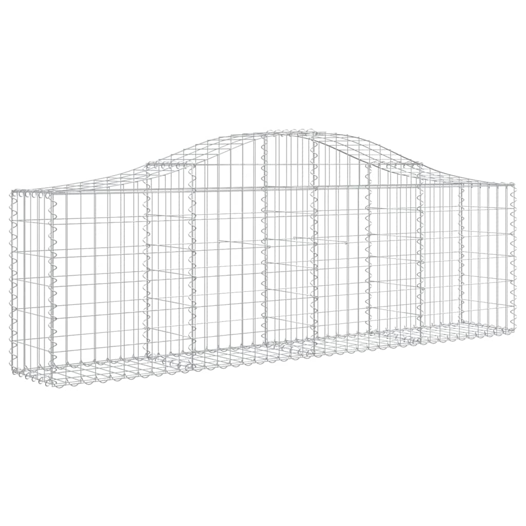 Arched Gabion Baskets 10 pcs 200x30x60/80 cm Galvanised Iron