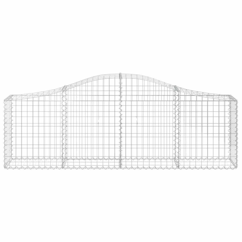 Arched Gabion Baskets 10 pcs 200x30x60/80 cm Galvanised Iron