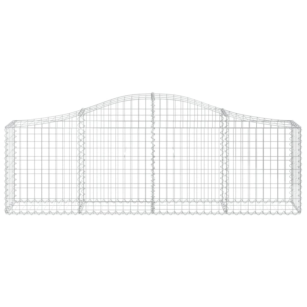 Arched Gabion Baskets 15 pcs 200x30x60/80 cm Galvanised Iron