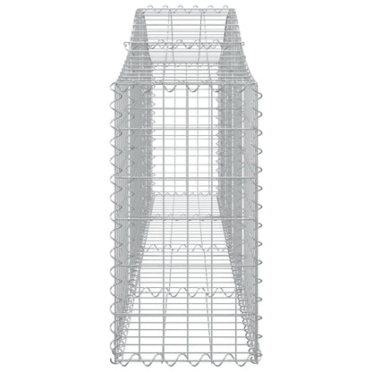 Arched Gabion Baskets 15 pcs 200x30x60/80 cm Galvanised Iron