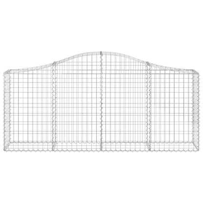 Arched Gabion Baskets 2 pcs 200x30x80/100 cm Galvanised Iron