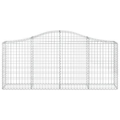 Arched Gabion Baskets 3 pcs 200x30x80/100 cm Galvanised Iron