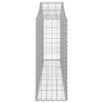 Arched Gabion Baskets 3 pcs 200x30x80/100 cm Galvanised Iron