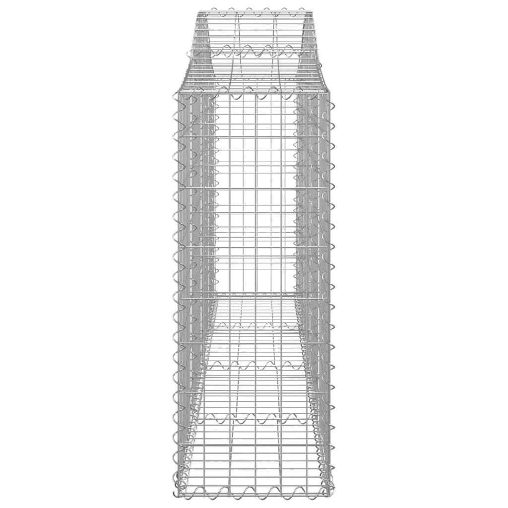 Arched Gabion Baskets 5 pcs 200x30x80/100 cm Galvanised Iron