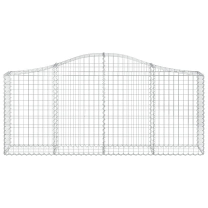 Arched Gabion Baskets 6 pcs 200x30x80/100 cm Galvanised Iron