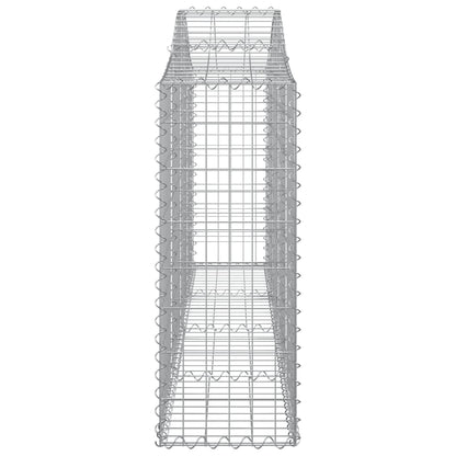 Arched Gabion Baskets 6 pcs 200x30x80/100 cm Galvanised Iron