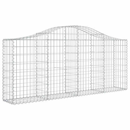 Arched Gabion Baskets 8 pcs 200x30x80/100 cm Galvanised Iron