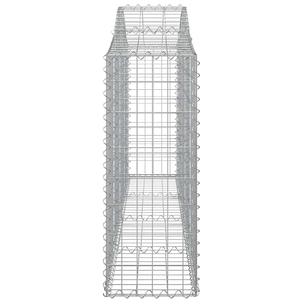 Arched Gabion Baskets 8 pcs 200x30x80/100 cm Galvanised Iron
