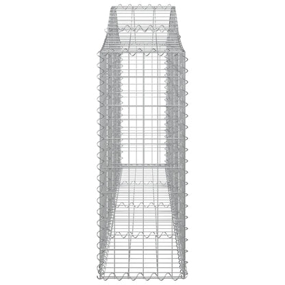 Arched Gabion Baskets 10 pcs 200x30x80/100 cm Galvanised Iron