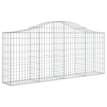 Arched Gabion Baskets 12 pcs 200x30x80/100 cm Galvanised Iron