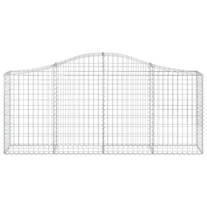 Arched Gabion Baskets 13 pcs 200x30x80/100 cm Galvanised Iron