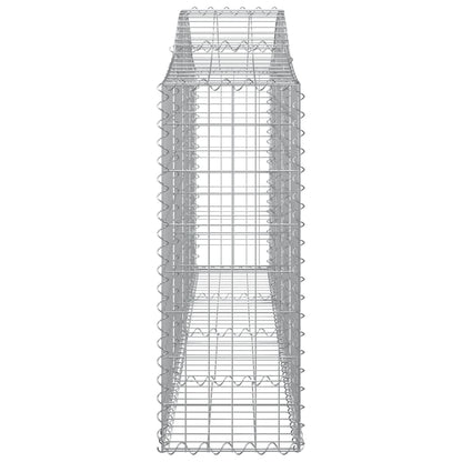 Arched Gabion Baskets 13 pcs 200x30x80/100 cm Galvanised Iron
