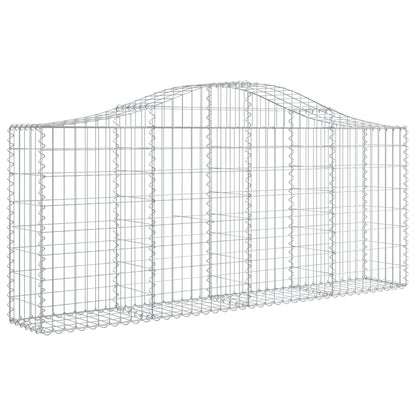 Arched Gabion Baskets 14 pcs 200x30x80/100 cm Galvanised Iron