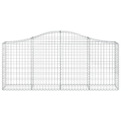Arched Gabion Baskets 14 pcs 200x30x80/100 cm Galvanised Iron