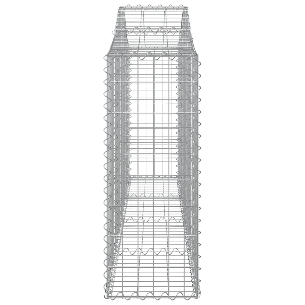 Arched Gabion Baskets 15 pcs 200x30x80/100 cm Galvanised Iron