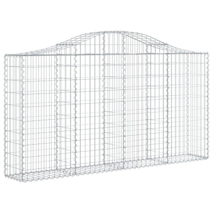 Arched Gabion Baskets 3 pcs 200x30x100/120 cm Galvanised Iron