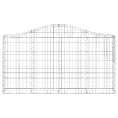 Arched Gabion Baskets 3 pcs 200x30x100/120 cm Galvanised Iron