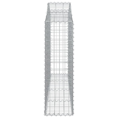 Arched Gabion Baskets 3 pcs 200x30x100/120 cm Galvanised Iron