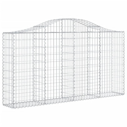 Arched Gabion Baskets 4 pcs 200x30x100/120 cm Galvanised Iron
