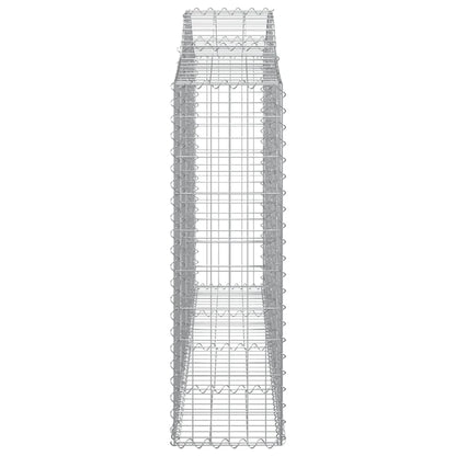 Arched Gabion Baskets 5 pcs 200x30x100/120 cm Galvanised Iron