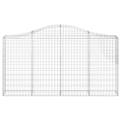 Arched Gabion Baskets 9 pcs 200x30x100/120 cm Galvanised Iron