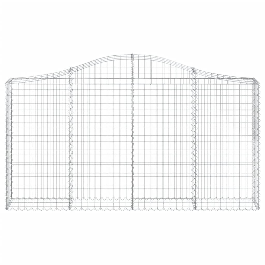 Arched Gabion Baskets 10 pcs 200x30x100/120 cm Galvanised Iron