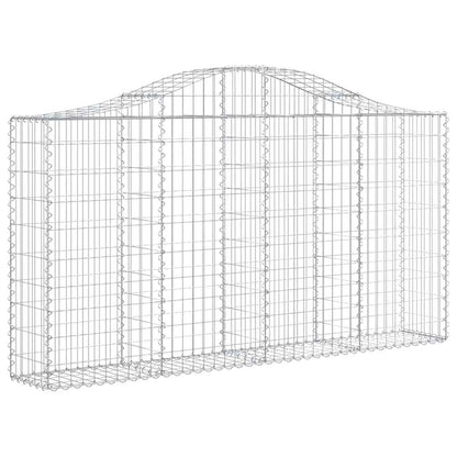 Arched Gabion Baskets 12 pcs 200x30x100/120 cm Galvanised Iron