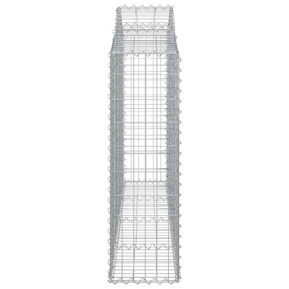 Arched Gabion Baskets 12 pcs 200x30x100/120 cm Galvanised Iron