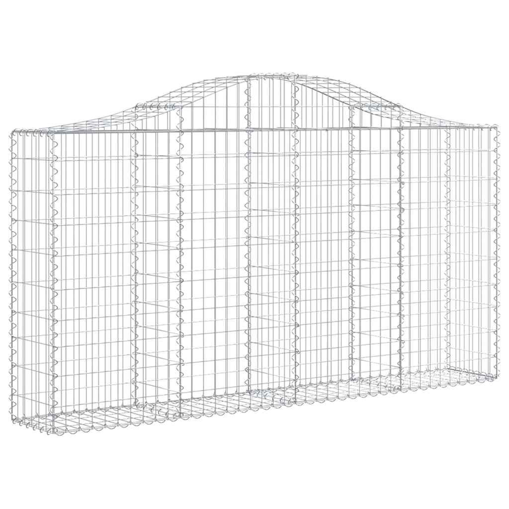 Arched Gabion Baskets 13 pcs 200x30x100/120 cm Galvanised Iron