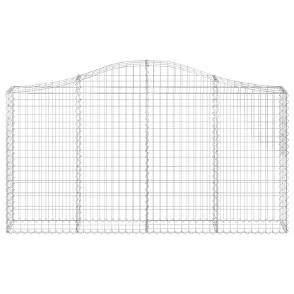 Arched Gabion Baskets 13 pcs 200x30x100/120 cm Galvanised Iron