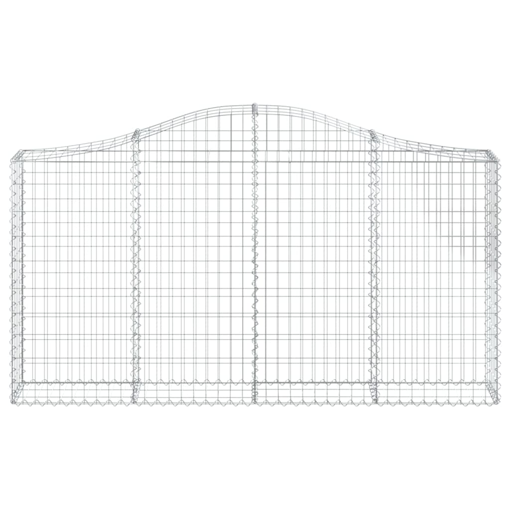 Arched Gabion Baskets 15 pcs 200x30x100/120 cm Galvanised Iron