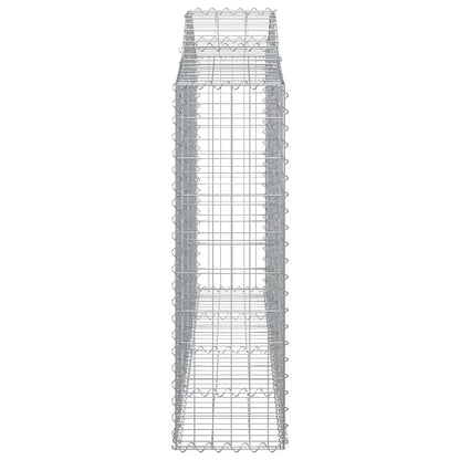 Arched Gabion Baskets 18 pcs 200x30x100/120 cm Galvanised Iron