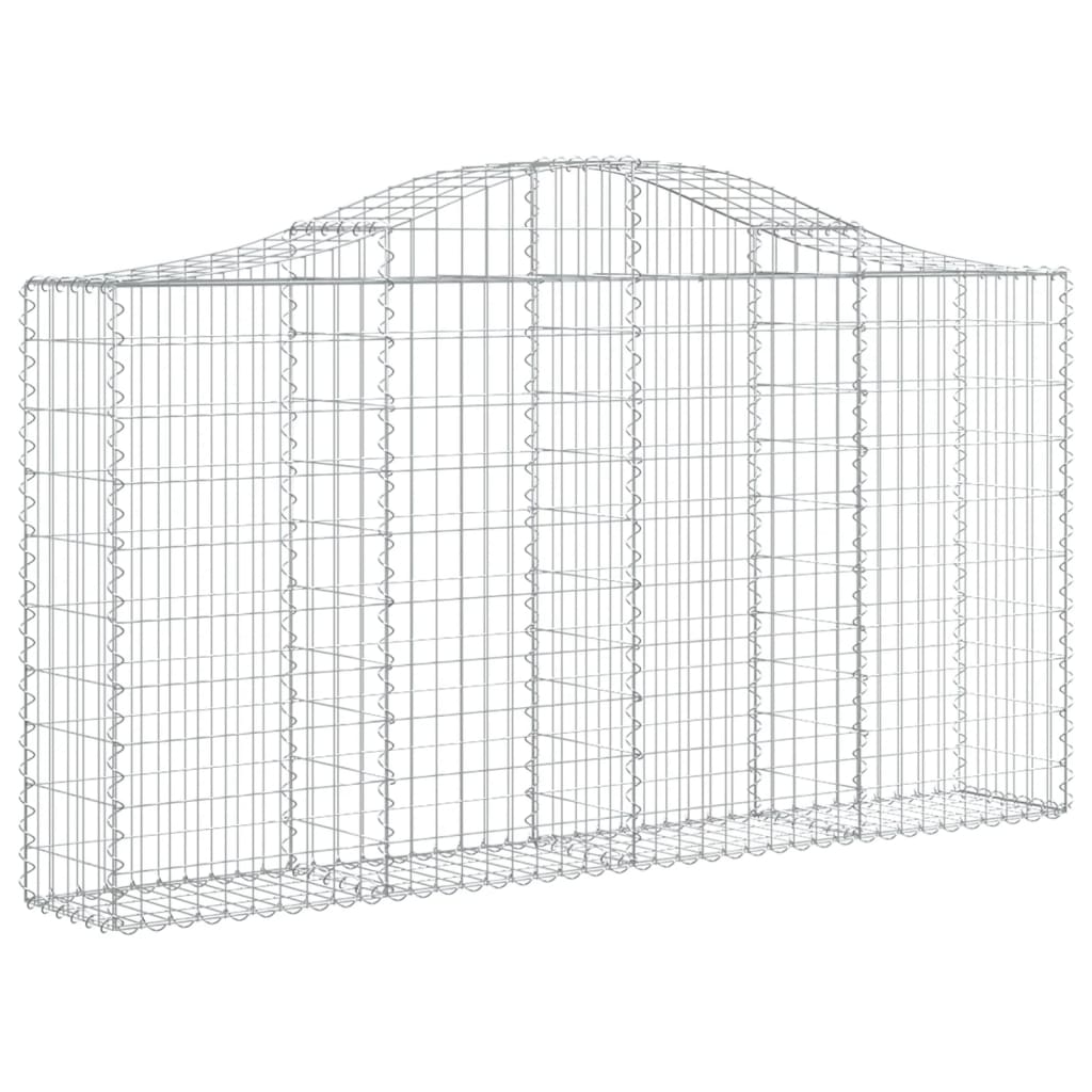 Arched Gabion Baskets 25 pcs 200x30x100/120 cm Galvanised Iron